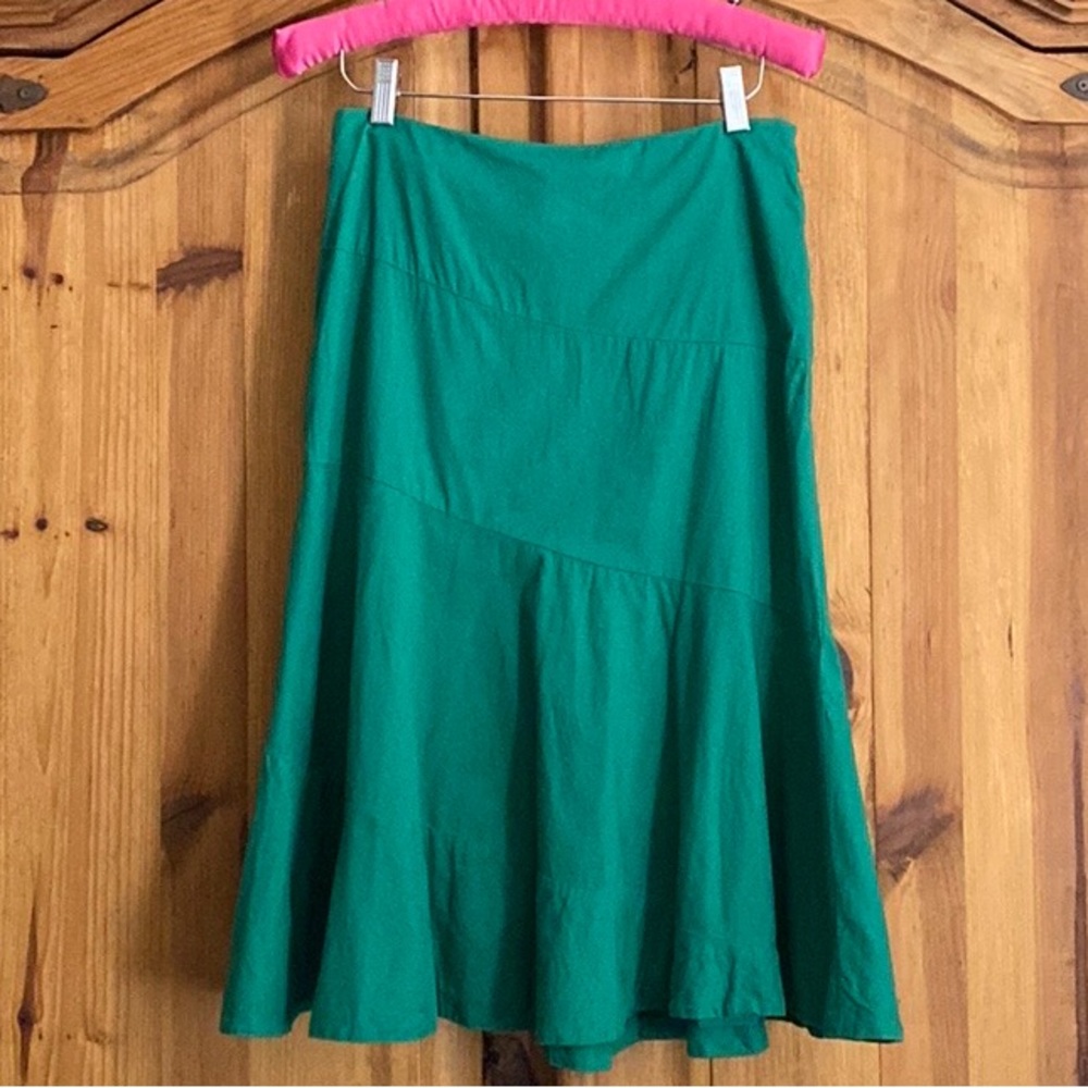 NWOT Anthropologie Edmé & Esyllte Emerald Green Midi Skirt